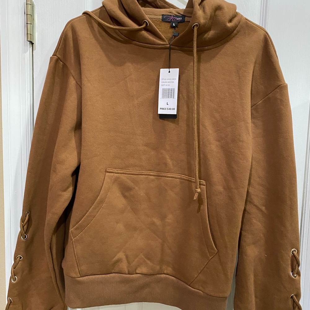 Allure Tan Hoodie Sweater